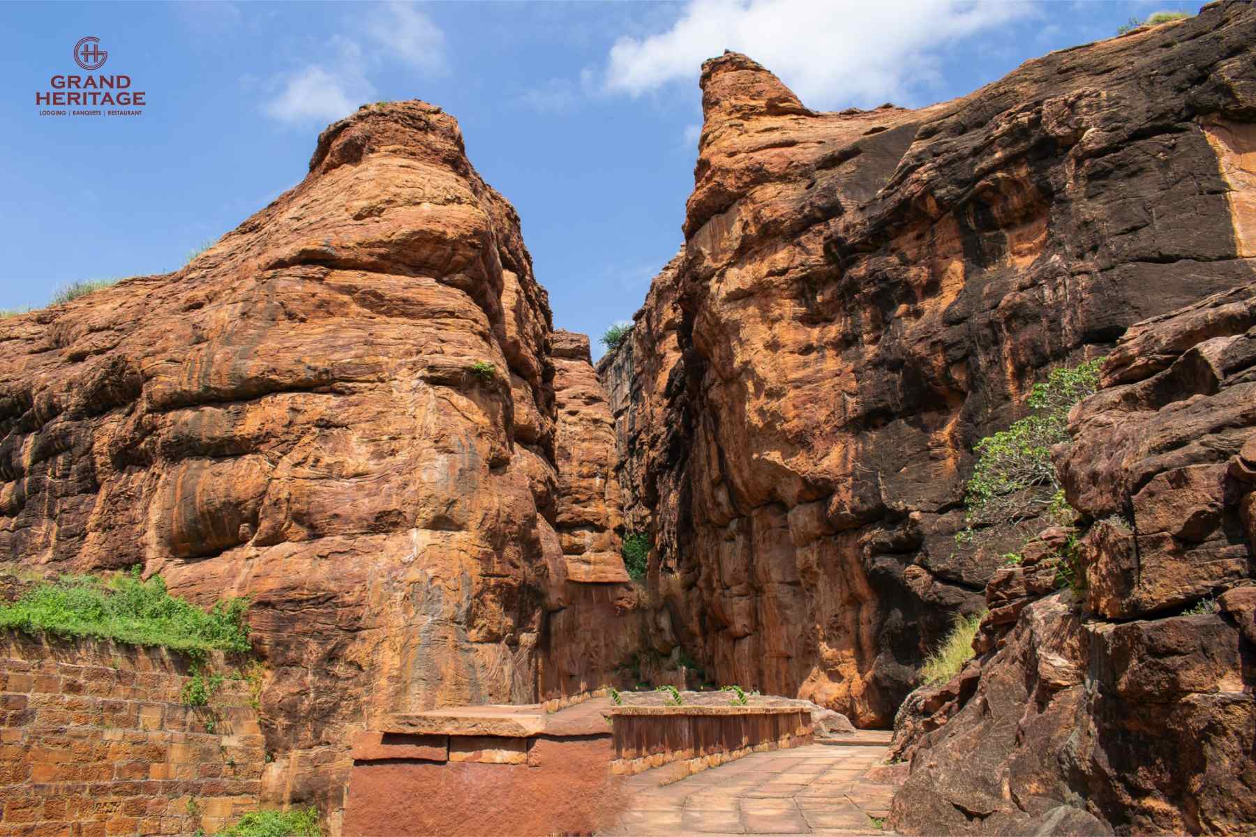 Badami Caves Karnataka overlooking Agastya Lake – Badami Gufa Kahan Pe Gayi Hai
